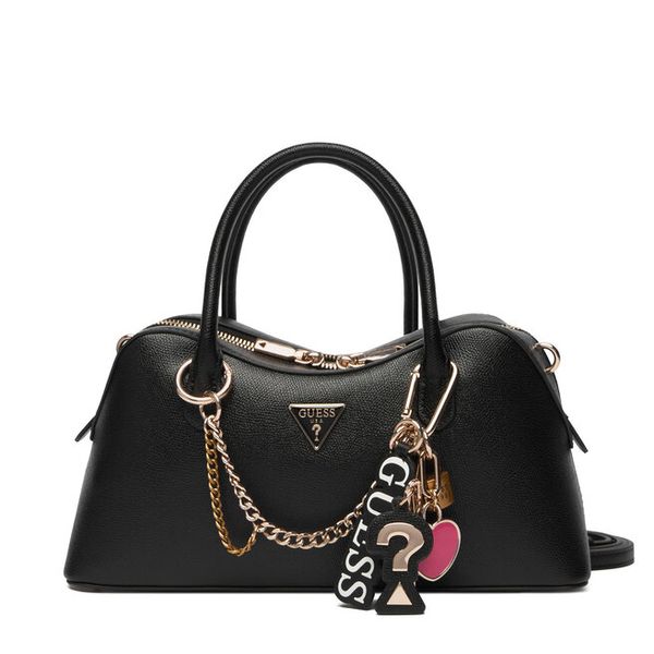 Torebka Guess. Czarne torebki do ręki damskie Guess, z aplikacjami, klasyczne, bez dodatków. Za 639.99 zł.