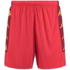 Szorty Kappa Gondo. Czerwone krótkie spodenki sportowe męskie Kappa, bez wzorów, z poliesteru, do piłki nożnej. Za 162.00 zł.