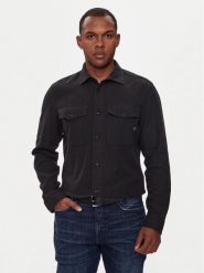 G-Star Raw Koszula Marine D24963-D454 Czarny Slim Fit. Czarne koszule męskie G-Star Raw, m, bez wzorów, z bawełny, marine, bez kołnierzyka, bez ramiączek. Za 349.99 zł.