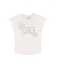 Koszulka Leone 1947 Nature Kurzarm dla dzieci. Białe t-shirty i topy dla dziewczynek LEONE 1947 APPAREL, bez wzorów, z bawełny, bez ramiączek. Za 117.88 zł.