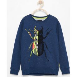 Bluza z melanżowej dzianiny - Granatowy. Bluzy dla chłopców marki Reserved. W wyprzedaży za 24.99 zł.