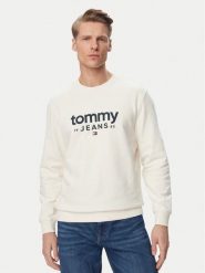 Tommy Jeans Bluza Graphic DM0DM23392 Biały Regular Fit. Białe bluzy męskie Tommy Jeans, m, bez wzorów, z bawełny, bez kaptura. Za 329.99 zł.