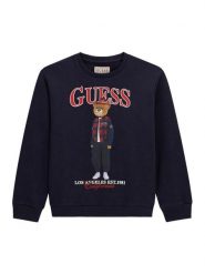 Guess Bluza L6BQ14 K6130 Granatowy Regular Fit. Niebieskie bluzy dla chłopców Guess, z aplikacjami, z bawełny, bez ramiączek, bez kaptura. Za 174.99 zł.