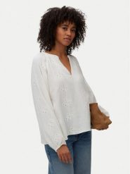 Vero Moda Bluzka Natali 10342739 Biały Regular Fit. Białe bluzki damskie Vero Moda, s, bez wzorów, z bawełny, bez kołnierzyka, bez ramiączek. Za 179.99 zł.