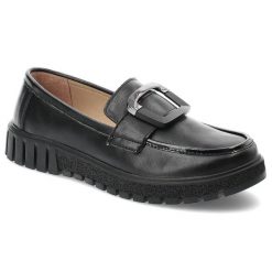 Czarne Mokasyny Filippo Wsuwane Eleganckie Obuwie Damskie. Czarne mokasyny damskie Filippo, ze skóry, biznesowe. Za 169.00 zł.