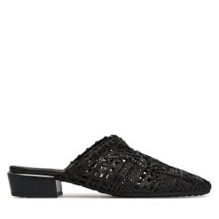 Klapki Hispanitas. Czarne klapki damskie Hispanitas, bez wzorów, bez obcasa. Za 549.99 zł.