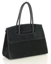 Torebka damska worek hobo bag skóra naturalna - MARCO MAZZINI czarna. Brązowe torby na ramię damskie bez wzorów, ze skóry, bez dodatków. Za 499.00 zł.