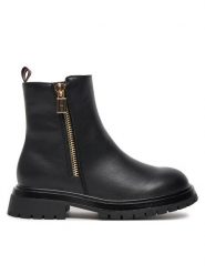 Tommy Hilfiger Botki Chelsea Boot T3A5-33566-1351 M Czarny. Czarne botki dziewczęce Tommy Hilfiger, ze skóry, bez zapięcia. Za 379.99 zł.