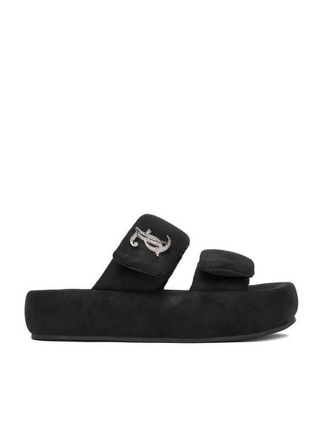 Juicy Couture Klapki CEO-WSS21515-06 Czarny. Czarne klapki damskie Juicy Couture, bez wzorów, z materiału, bez obcasa. Za 249.99 zł.
