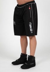 Marlow Mesh Szorty - Czarny/Szary. Szare krótkie spodenki sportowe męskie GORILLA WEAR, l, bez wzorów, z meshu, na fitness i siłownię. Za 193.00 zł.