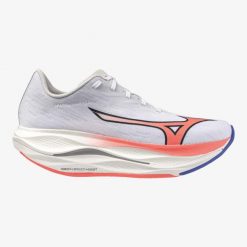 Buty do biegania damskie Mizuno Wave Rebellion Flash 3. Białe obuwie sportowe damskie Mizuno, bez wzorów, do biegania, mizuno wave. Za 679.99 zł.