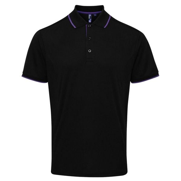 Męska Koszulka Polo Coolchecker Contrast. Czarne koszulki polo męskie PREMIER, m, bez wzorów, bez ramiączek. Za 85.99 zł.