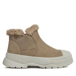 Botki Caprice. Brązowe botki damskie Caprice, bez obcasa, na płaskiej podeszwie, bez zapięcia. Za 499.99 zł.