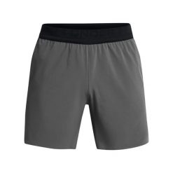 Szorty Under Armour Peak Woven. Czarne krótkie spodenki sportowe męskie Under Armour, xl, bez wzorów, z materiału, na fitness i siłownię. Za 276.50 zł.