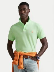 Polo Ralph Lauren Polo 710536856502 Zielony jasny Slim Fit. Zielone koszulki polo męskie Polo Ralph Lauren, l, bez wzorów, z bawełny, bez ramiączek. Za 594.99 zł.