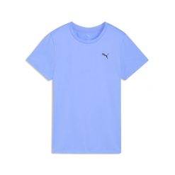 Damska koszulka Train All Day Essentials PUMA. Fioletowe koszulki sportowe damskie Puma, l, bez wzorów, bez kołnierzyka, bez ramiączek, na fitness i siłownię. Za 99.00 zł.