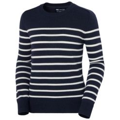 Damski sweter z wełny Helly Hansen. Niebieskie swetry damskie Helly Hansen, na zimę, bez wzorów, z wełny, sportowe, bez kołnierzyka, bez ramiączek, bez kaptura. Za 665.00 zł.
