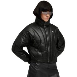 Kurtka Puma Dare To Puffer Jacket, Kobiety. Czarne kurtki damskie Puma, bez wzorów, z poliesteru, bez kaptura, trekkingowe. Za 790.00 zł.