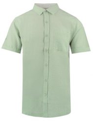 Weekendowa Koszula Męska z Kory Bawełnianej - Brave Soul - Miętowa Zieleń. Zielone koszule męskie Brave Soul, l, bez wzorów, z bawełny, sportowe, bez kołnierzyka, bez ramiączek. Za 129.00 zł.