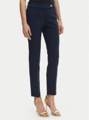 Rinascimento Spodnie materiałowe CFC0128638003 Granatowy Slim Fit. Niebieskie spodnie materiałowe damskie Rinascimento, s, bez wzorów, z materiału. Za 399.99 zł.