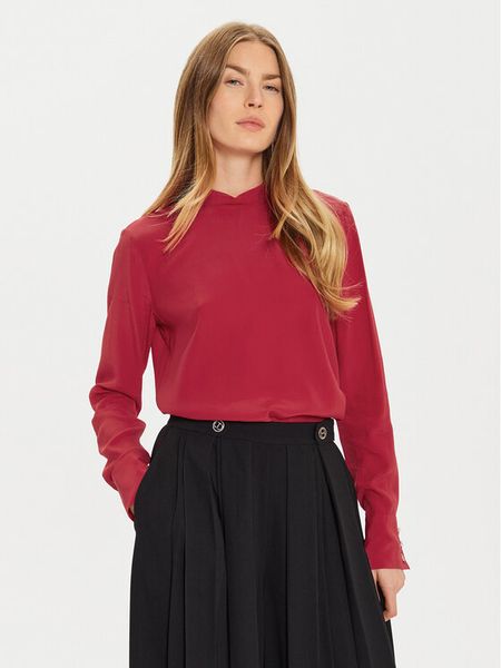 TWINSET Bluzka 242TT2341 Czerwony Regular Fit. Czerwone bluzki damskie Twinset, bez wzorów, z wiskozy, bez kołnierzyka, bez ramiączek. Za 479.99 zł.