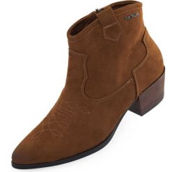Skórzane Botki Tom Tailor Cognac dla Kobiet - Rozmiar 43. Czerwone botki damskie Tom Tailor, bez wzorów, z zamszu, trekkingowe. Za 226.99 zł.