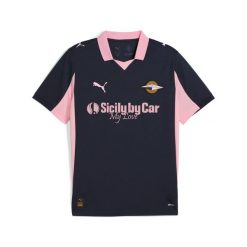 Męska koszulka wyjazdowa Palermo FC 25/26 PUMA. Czerwone koszulki sportowe męskie Puma, m, bez wzorów, bez kołnierzyka, bez ramiączek, do piłki nożnej. Za 406.23 zł.
