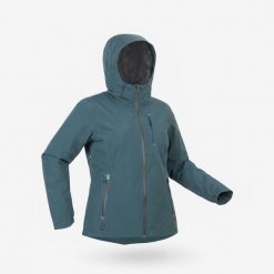 Kurtka narciarska damska Quechua SKP 900. Czarne kurtki damskie QUECHUA, l, bez wzorów, z materiału, bez kaptura, narciarskie. Za 879.99 zł.