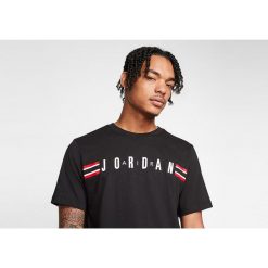 Koszulka męska nike air jordan crew tee black. Czarne koszulki sportowe męskie Nike, m, bez wzorów, bez kołnierzyka, bez ramiączek, do biegania. Za 139.00 zł.