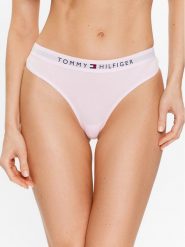 Tommy Hilfiger Stringi UW0UW04146 Różowy. Czerwone stringi damskie Tommy Hilfiger, m, bez wzorów, z bawełny. Za 59.99 zł.