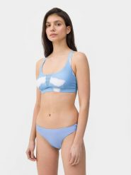 4F Góra od bikini z materiałów z recyklingu damska S. Niebieskie bikini damskie 4f, s, bez wzorów. W wyprzedaży za 19.99 zł.