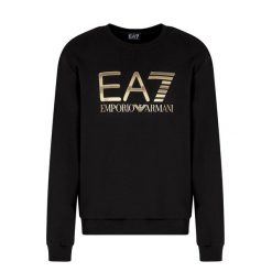 Bluza męska EA7 Emporio Armani Train Logo Series T-Top Big Logo. Czarne bluzy męskie EMPORIO ARMANI CONNECTED, m, bez wzorów, z bawełny, bez kaptura. Za 379.99 zł.