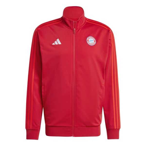 Kurtka z dresu Bayern Munich DNA 2024/25. Czerwone kurtki męskie Adidas, s, bez wzorów, z dresówki, na fitness i siłownię, climacool (adidas). Za 349.50 zł.