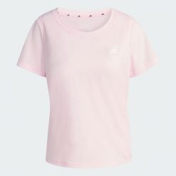 Koszulka Workout Essentials Scoop Neck. Czerwone t-shirty damskie Adidas, bez wzorów, bez kołnierzyka. Za 109.00 zł.
