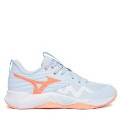 Buty halowe Mizuno. Niebieskie obuwie sportowe damskie Mizuno, bez wzorów, mizuno wave. Za 469.99 zł.