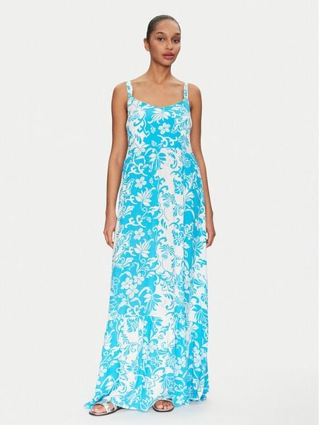 Gaudi Sukienka letnia 511BD15012 Niebieski Regular Fit. Niebieskie sukienki damskie Gaudi, na lato, bez wzorów, z wiskozy, bez kołnierzyka, bez ramiączek. Za 659.99 zł.