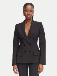 Elisabetta Franchi Marynarka GI-257-66E2-V690 Czarny Slim Fit. Czarne żakiety damskie Elisabetta Franchi, bez wzorów, z syntetyku. Za 2,949.00 zł.