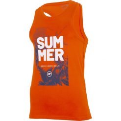 Koszulka bez rękawów męska TSM026 - pomarańcz. T-shirty męskie 4f. W wyprzedaży za 39.99 zł.