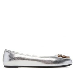 Baleriny PINKO. Szare baleriny damskie Pinko, bez wzorów, bez obcasa. Za 589.99 zł.