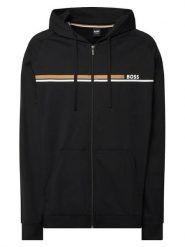 BOSS Bluza Authentic Jacket H 50554785 Czarny Regular Fit. Czarne bluzy męskie Boss, m, bez wzorów, z bawełny, bez kaptura. Za 499.99 zł.