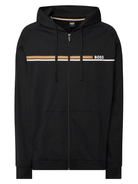BOSS Bluza Authentic Jacket H 50554785 Czarny Regular Fit. Czarne bluzy męskie Boss, m, bez wzorów, z bawełny, bez kaptura. Za 499.99 zł.