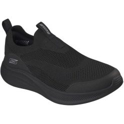 Buty sportowe męskie Skechers Bobs Moda Flex Broad Acre. Czarne buty sportowe męskie Skechers, bez zapięcia, na fitness i siłownię. Za 490.00 zł.