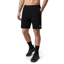 Męskie krótkie spodenki do gry w padla Padel Siroko Prism Black. Czarne szorty męskie SIROKO, m, bez wzorów, z materiału. Za 260.00 zł.