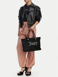 Juicy Couture Torebka CEO-BEJXT5463WPO Czarny. Czarne torebki do ręki damskie Juicy Couture, bez wzorów, z materiału, bez dodatków. Za 349.99 zł.