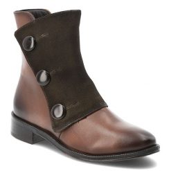 Brązowe Botki Maciejka Eleganckie Skórzane Buty Damskie. Brązowe kozaki damskie Maciejka, bez obcasa. Za 339.00 zł.