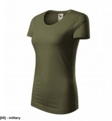 MALFINI - ADLER - - Koszulka damska, Certified by Intertek GOTS-14289, g/m, % bawełna organiczna military S. T-shirty damskie Malfini, m, bez wzorów, z bawełny, bez kołnierzyka. Za 34.15 zł.
