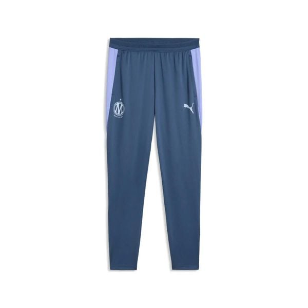 Spodnie dresowe OM. Niebieskie spodnie sportowe męskie Puma, m, bez wzorów, z dresówki, na fitness i siłownię. Za 324.50 zł.