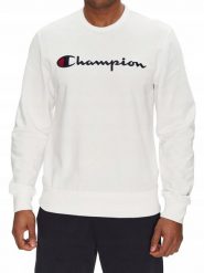 BLUZA męska CHAMPION 220727-WW001 bez kaptura biała bawełniana S. Białe bluzy męskie Champion, m, bez wzorów, z bawełny, bez kaptura. Za 239.00 zł.