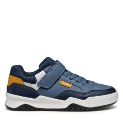 Sneakersy Geox. Niebieskie trampki i tenisówki chłopięce Geox, bez wzorów, bez zapięcia. Za 149.99 zł.