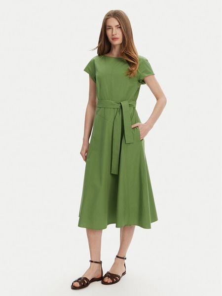 Weekend Max Mara Sukienka codzienna Magma 2515221142 Zielony Regular Fit. Zielone sukienki damskie Weekend Max Mara, na co dzień, bez wzorów, z bawełny, bez kołnierzyka, bez ramiączek, proste. Za 669.00 zł.